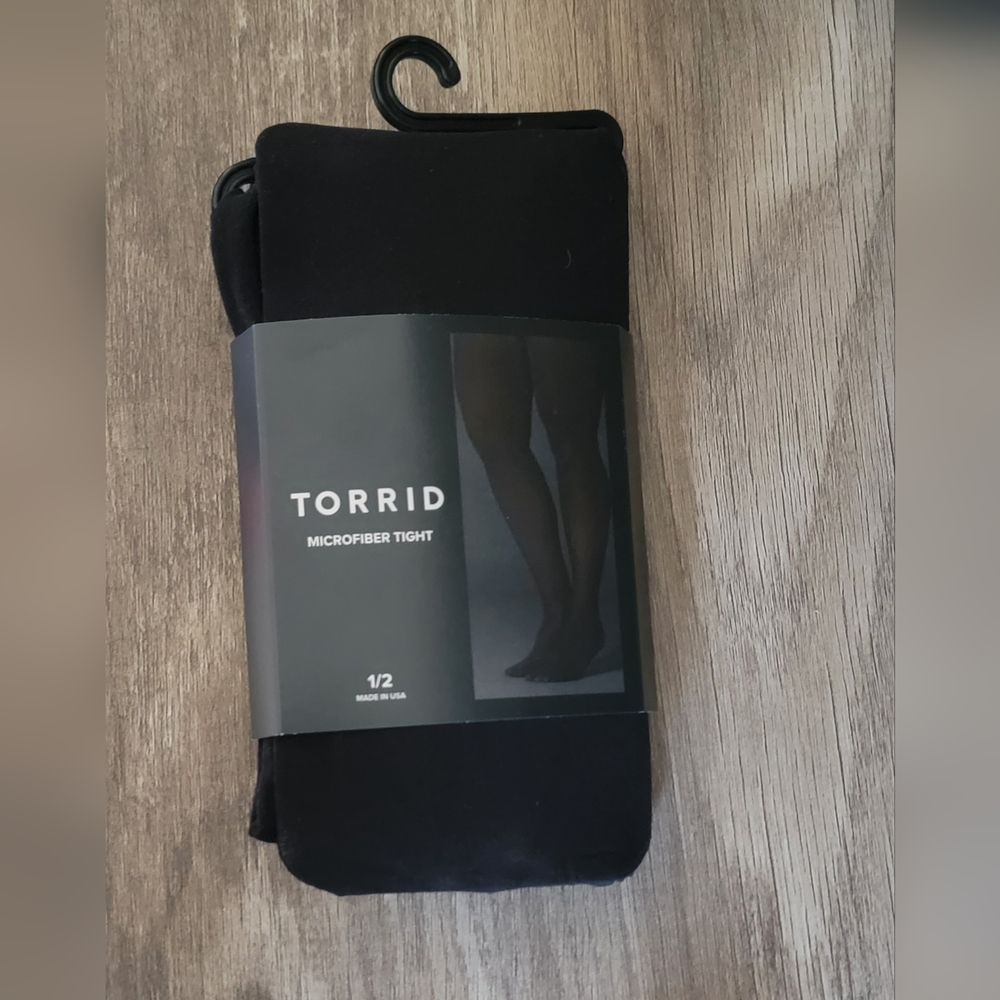 NWT Black Torrid Microfiber Tights 1/2X